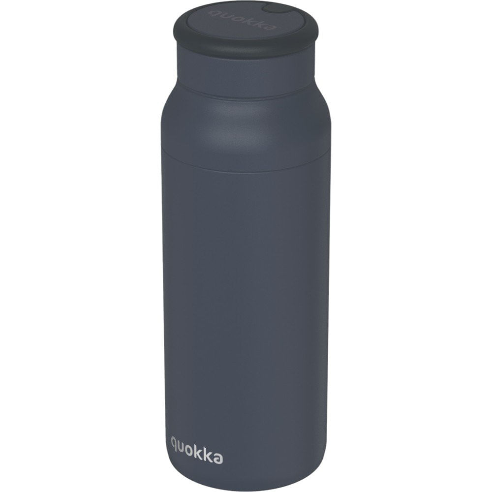 Botella Térmica de Acero Inoxidable para 690 mL con Asa de Silicona Color Negro