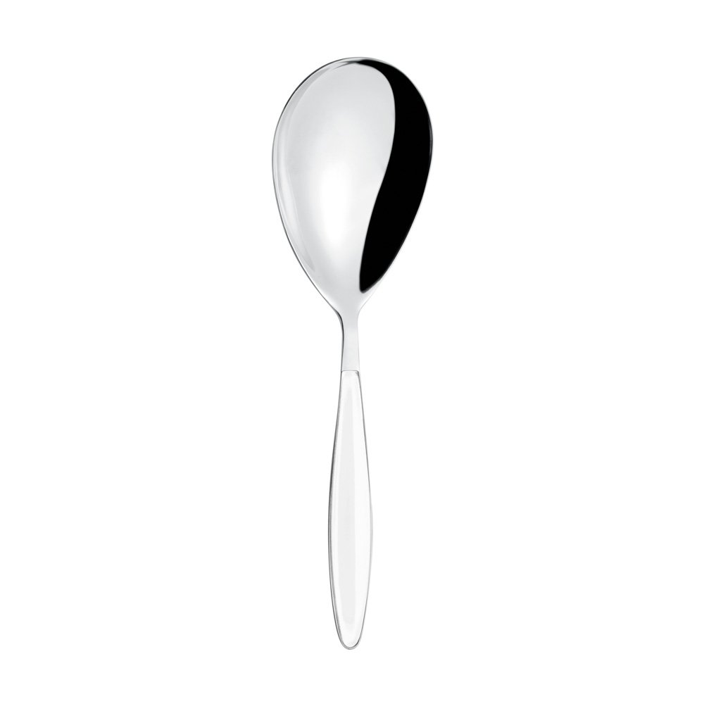 Cuchara para Arroz Feeling de Acero Inoxidable con Mango Blanco de 25 cm