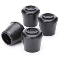 4 Tacos De Caucho De 3/4 Plg Negro