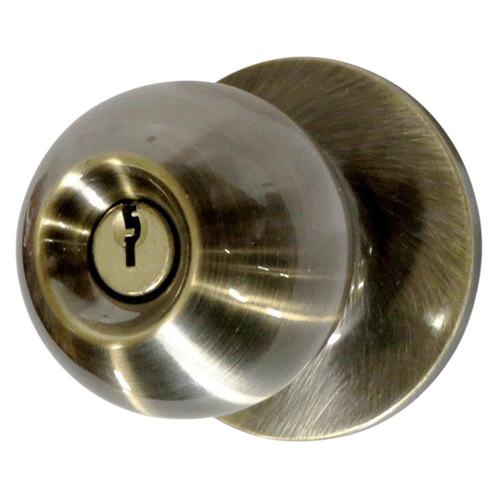 Chapa de Dormitorio Tipo Pomo Esfera - Varios Colores Dorado Antiguo