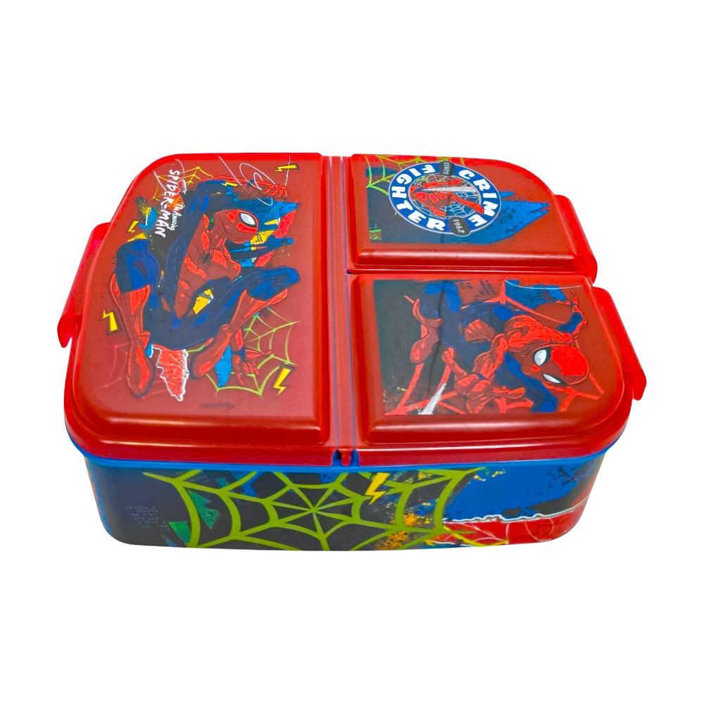 Contenedor con Compartimentos Diseño Spiderman Contenedor para Alimentos Spider-Man con 3…