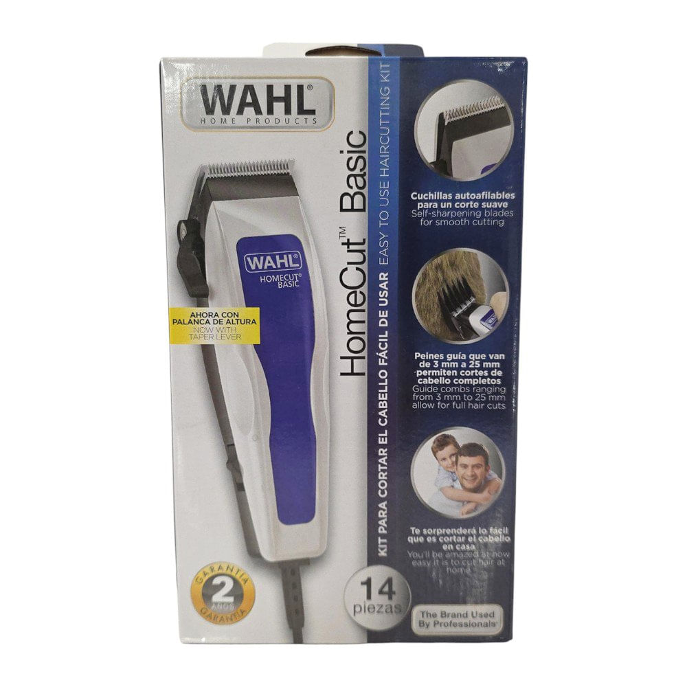 Kit de Cortadora de Cabello Home Cut Basic 14 Piezas Color Blanco y Azul Kit de Corte de C…