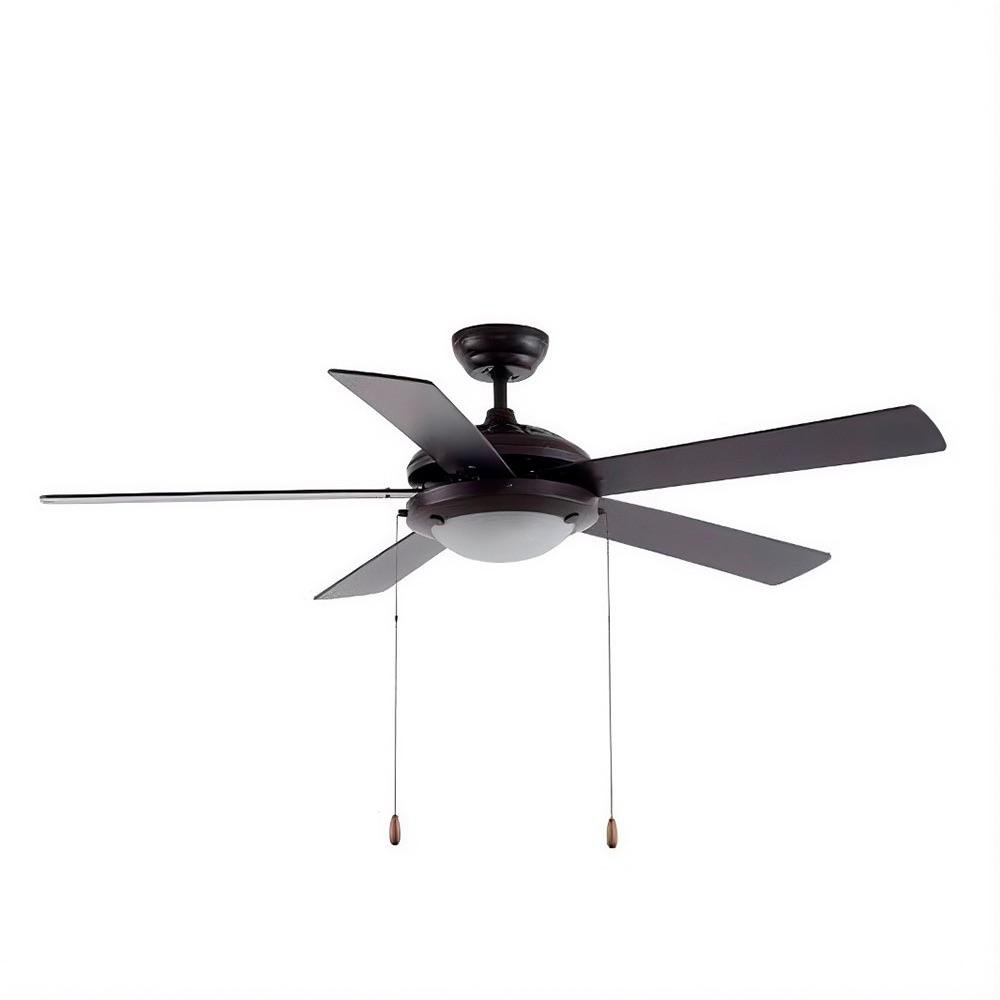 Ventilador de Techo con Luz de 54 Plg con 5 Aspas 48W Color Café Oscuro