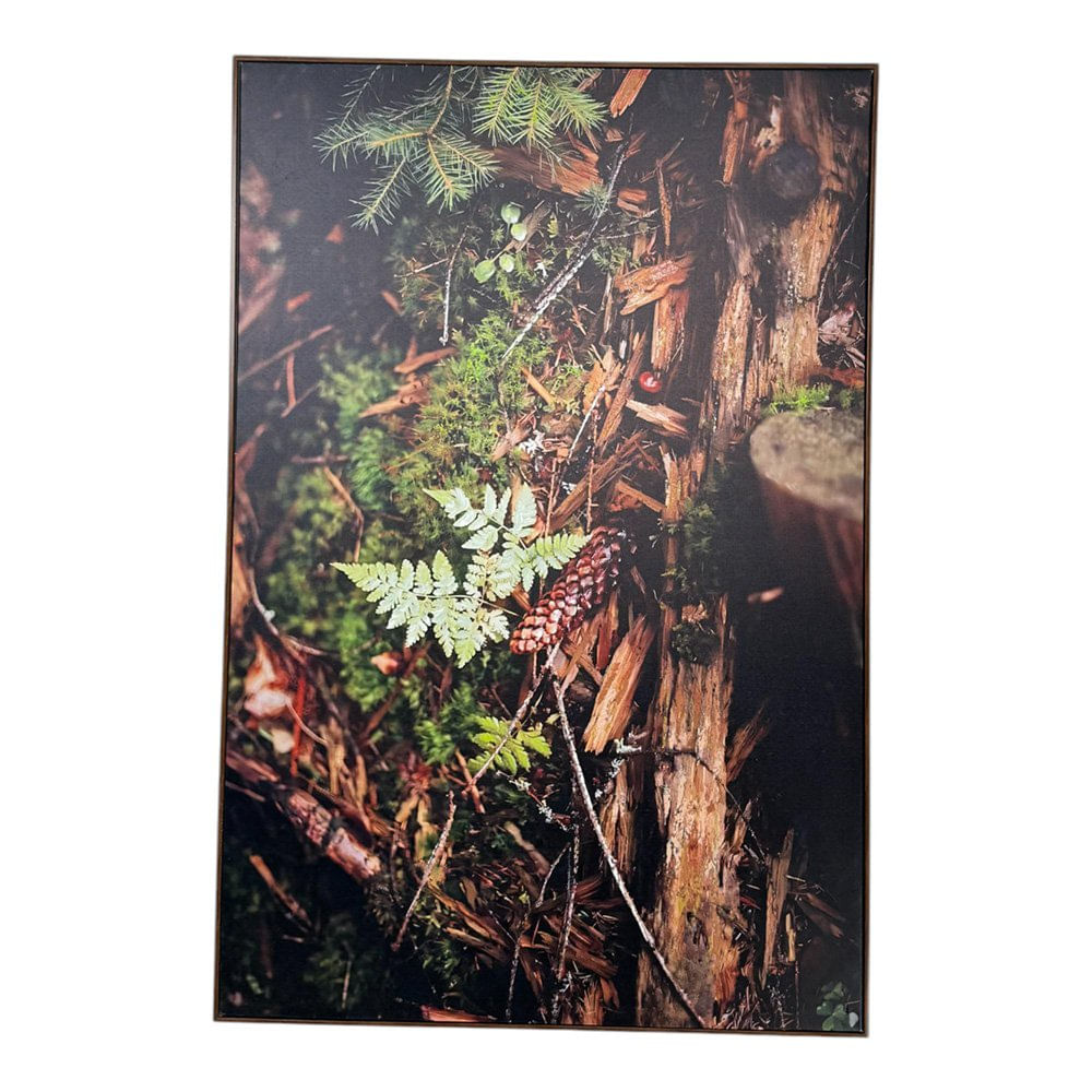 Cuadro Decorativo de Bosque Natural Vertical con Marco de 82 x 122 cm