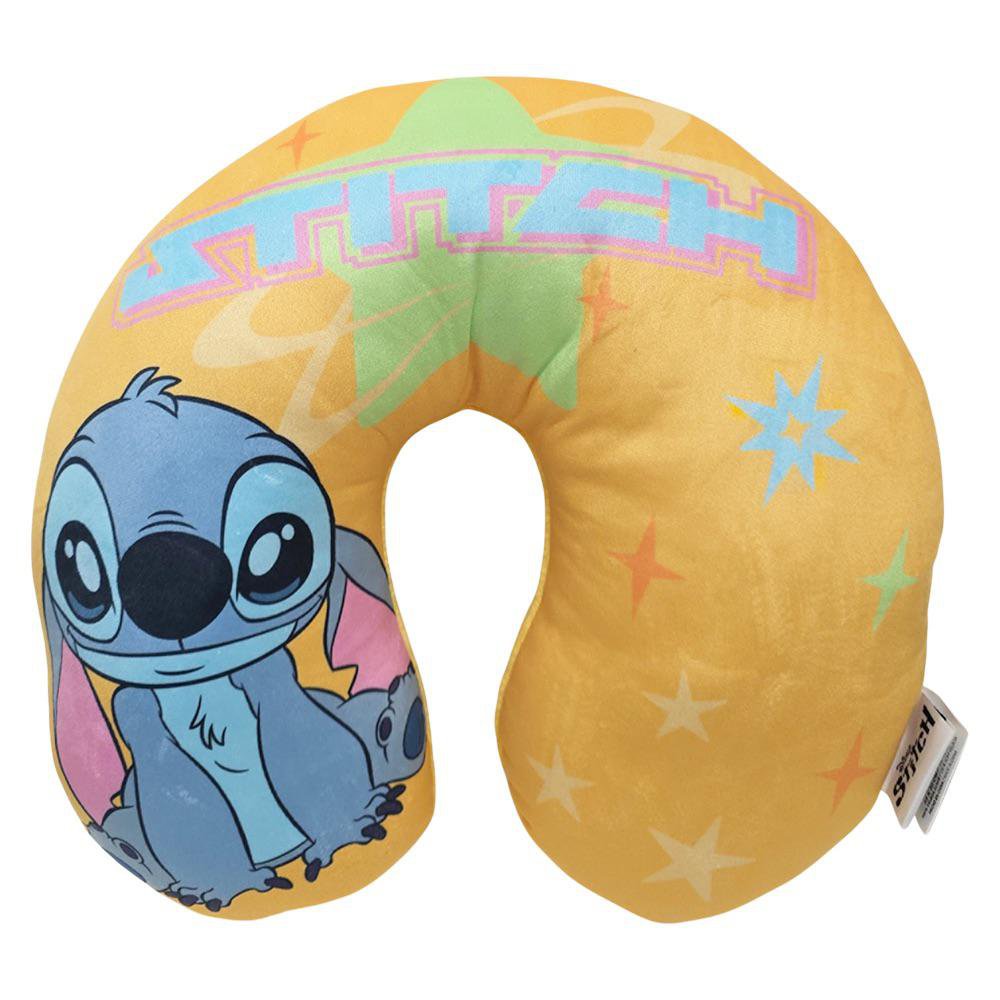 Cojín de Cuello Stitch Suave para Viaje y Descanso Color Amarillo