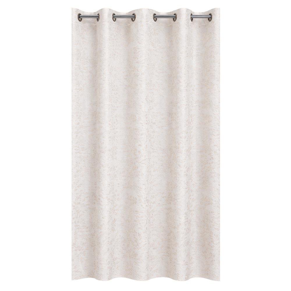 Cortina Jacquard de 140 x 229 cm Beige con Diseño Texturizado