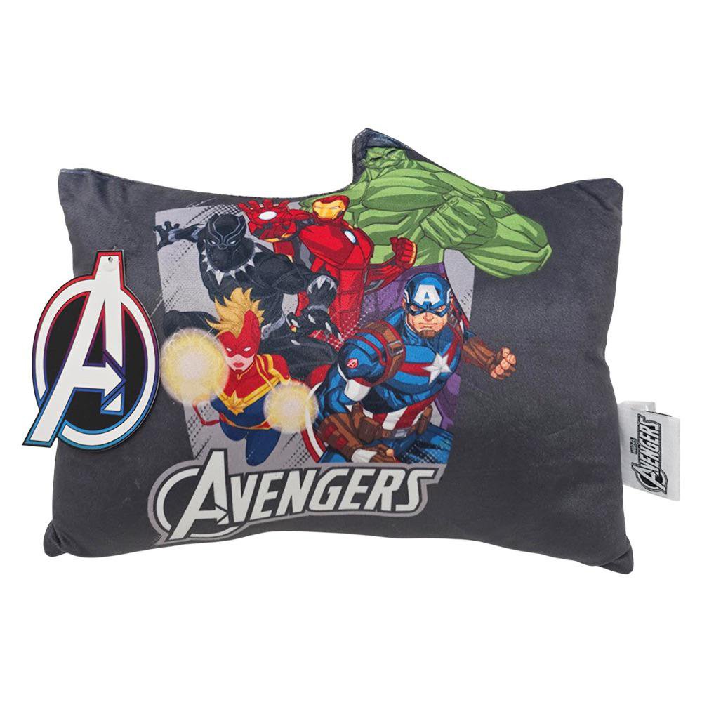 Almohada Infantil Decorativa 3D Avengers Gris de 21 x 30 cm Suave para Dormitorio