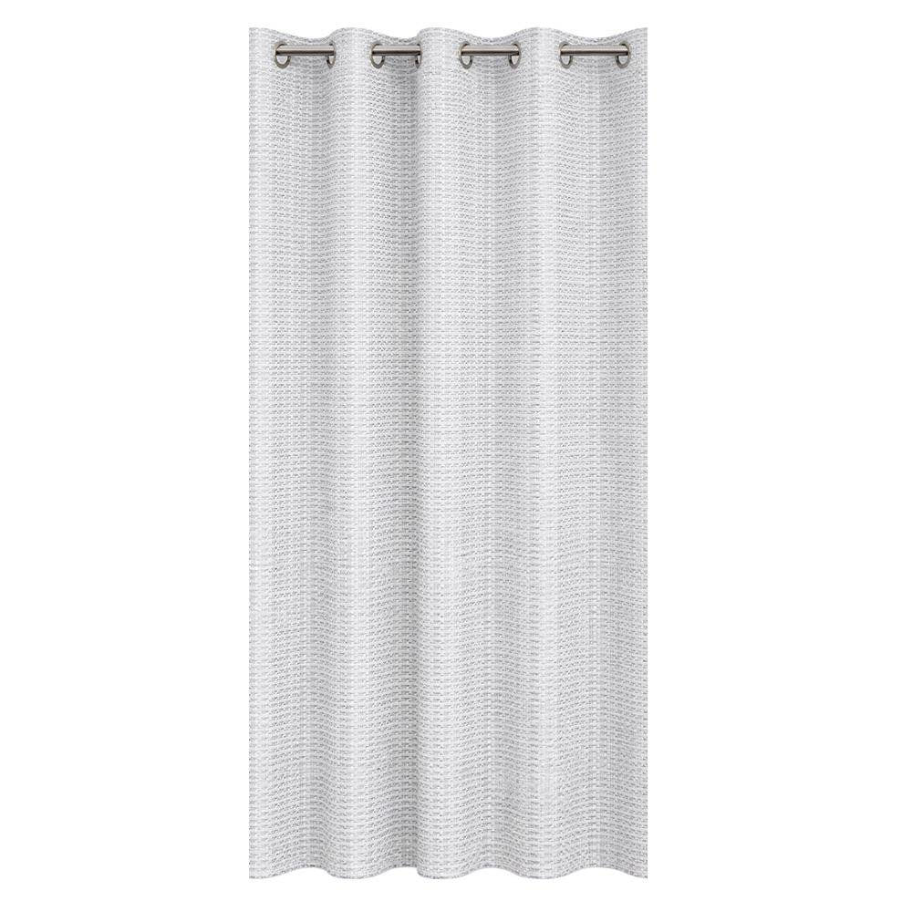 Cortina Jacquard de 140 x 229 cm Gris con Diseño Texturizado
