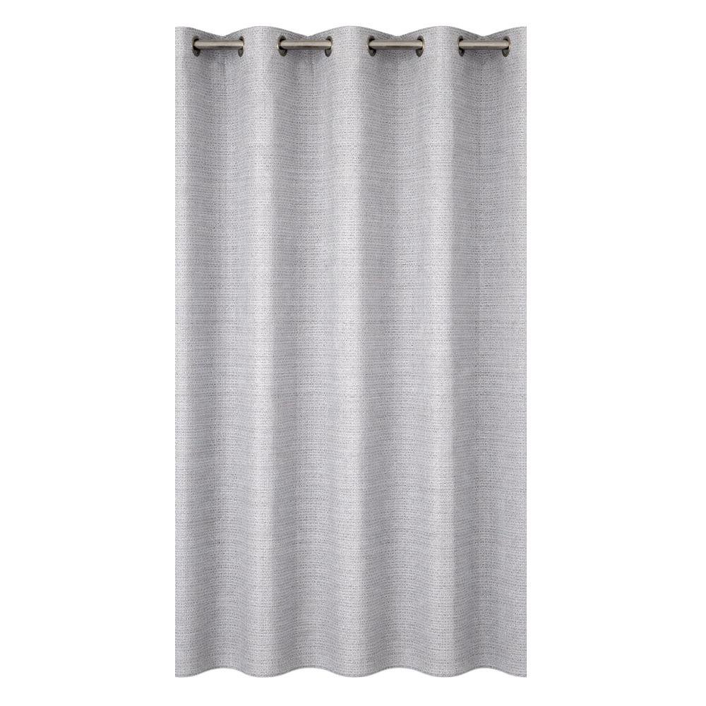 Cortina Jacquard de 140 x 229 cm Gris Oscuro con Diseño Texturizado
