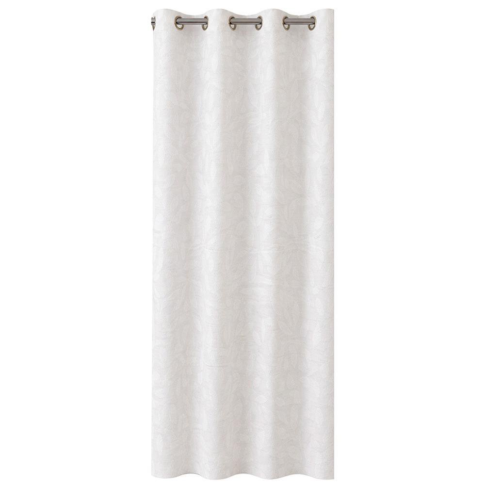 Cortina Jacquard de 140 x 229 cm Blanca con Diseño Texturizado