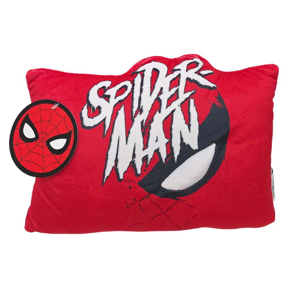 Almohada Infantil Decorativa 3D Spider-Man Rojo de 21 x 30 cm Suave para Dormitorio
