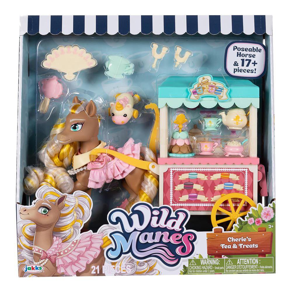 Set de Juego Wild Manes Cherie's Tea & Treats Fiesta de Té con Caballo de 21 Piezas 3+ Año…