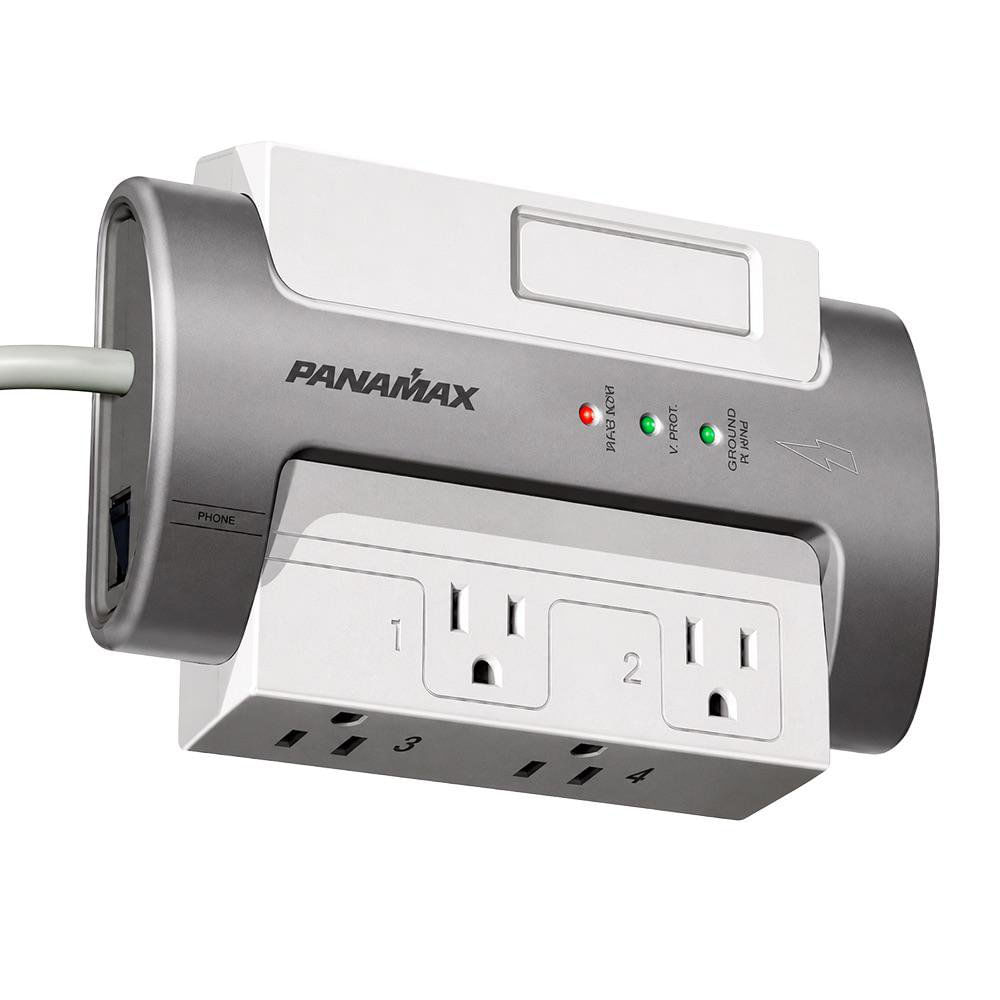Protector de Sobretensiones con 4 Salidas CA 1800 W en Color Gris
