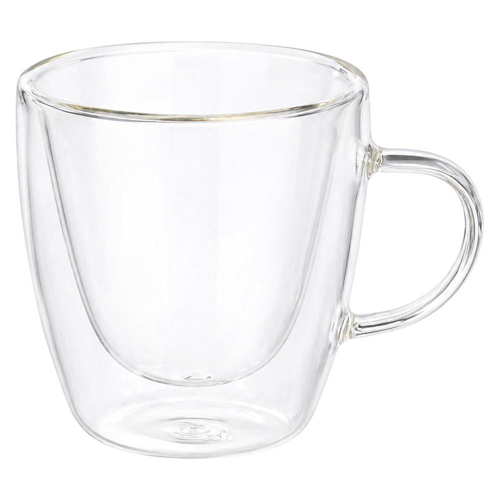 Set de 4 Tazas Vidrio Doble Pared de 3 oz para Espresso, Café o Té Transparentes