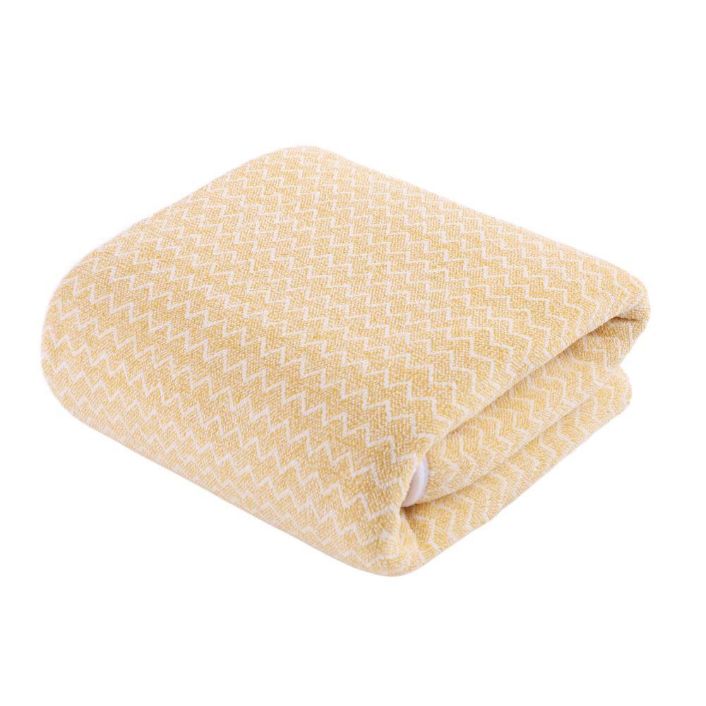 Toalla de Baño Superabsorbente 70 x 140 Cm de Poliéster en Color Amarillo