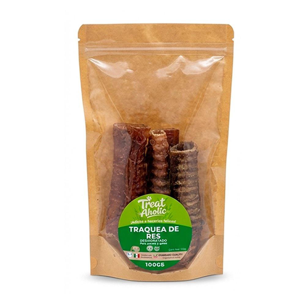 Snack Deshidratada para Perro Treat Aholic Tráquea de Res Natural 100 G