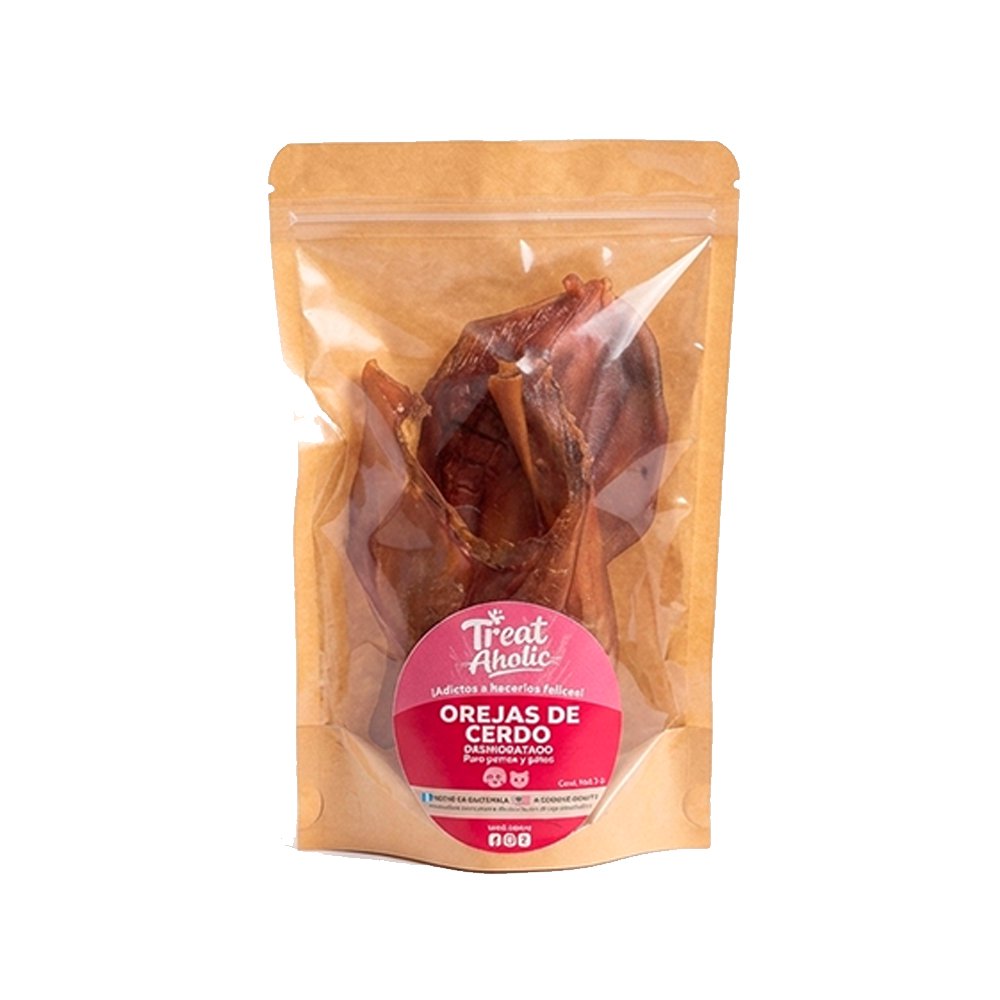 Snack Deshidratado para Perro Treat Aholic Orejas de Cerdo 3 Piezas