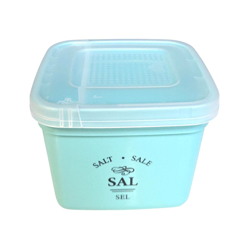 Especiero de 30 oz para Sal Plástico con Tapa Transparente Color Verde Menta Especiero de…