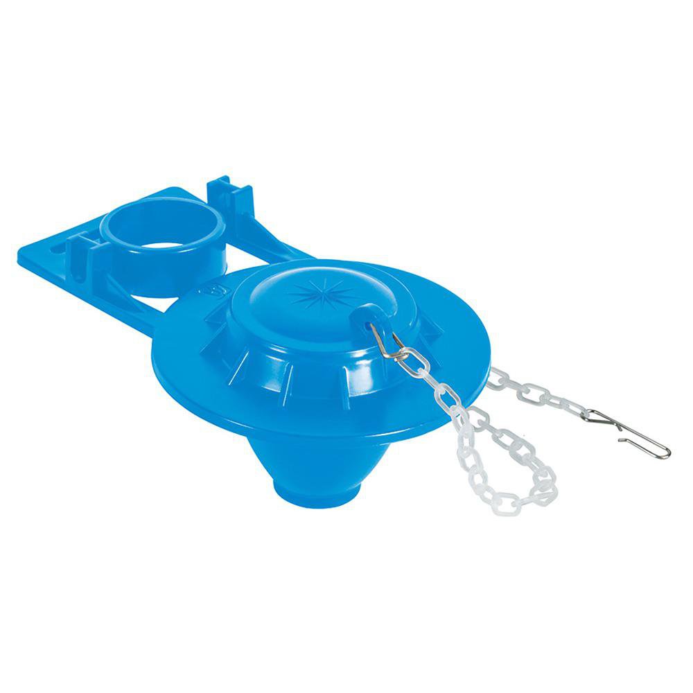 Sapo para Inodoro 2 Plg de PVC Azul con Cadena