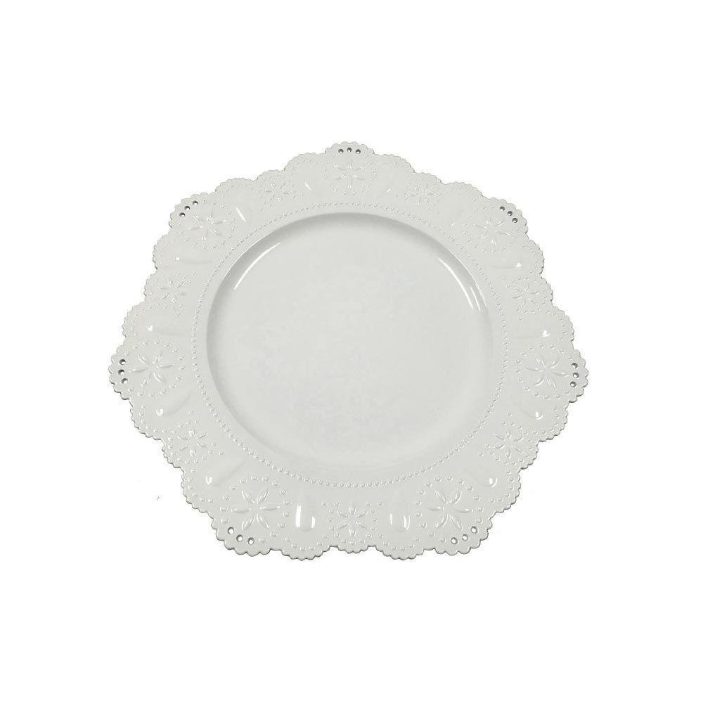 Plato Base de Porcelana de 32 cm Color Blanco Plato Base Blanco
