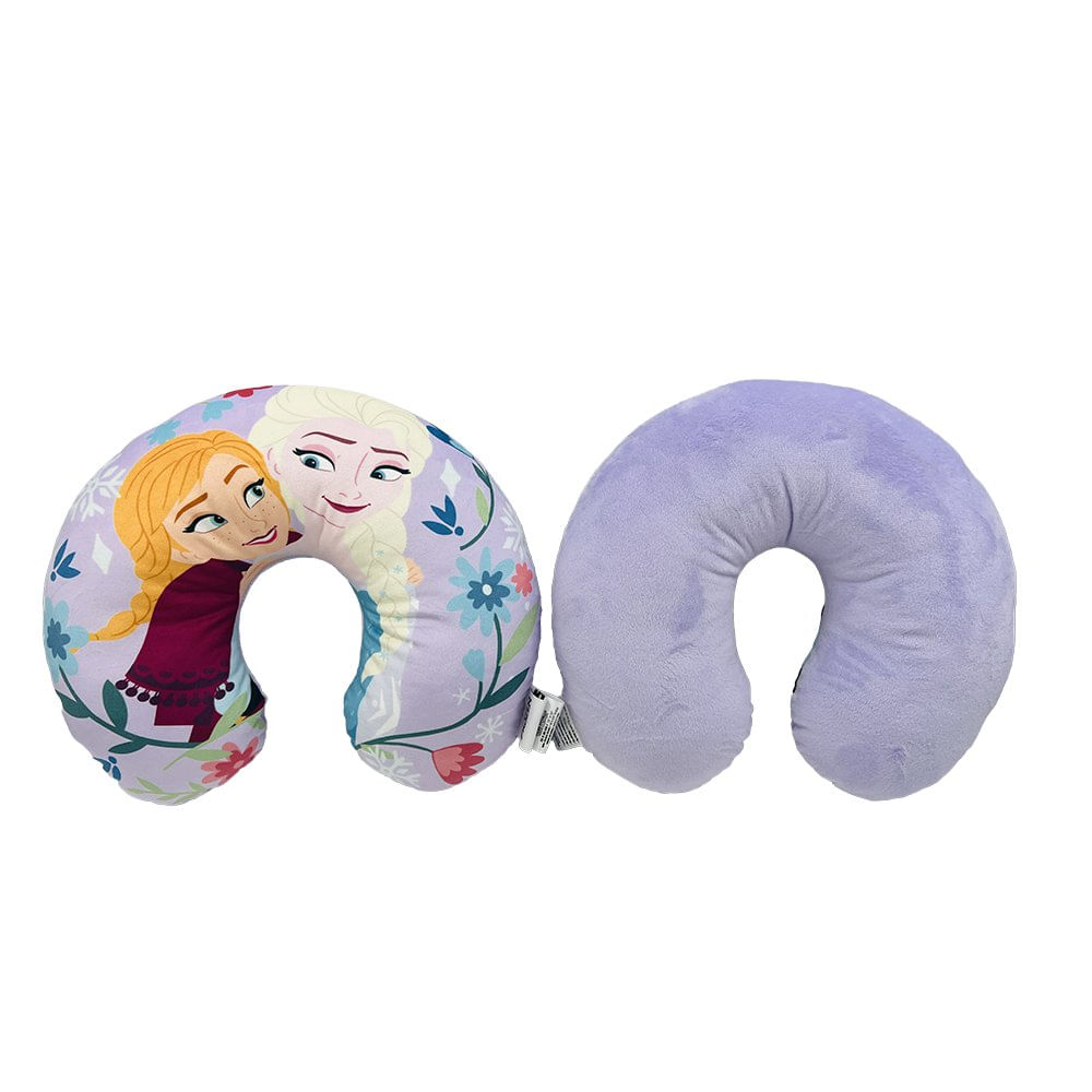 Cojín de Cuello Infantil Frozen para Viaje y Descanso Color Lila