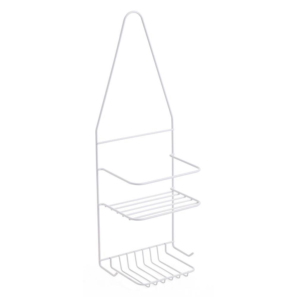 Organizador para Ducha Colgante de Metal con 2 Niveles Color Blanco