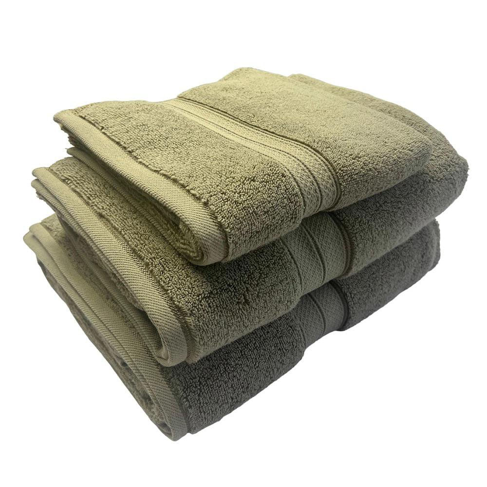 Toalla de Manos de Algodón para Baño 41 x 76 cm Color Verde Olivo