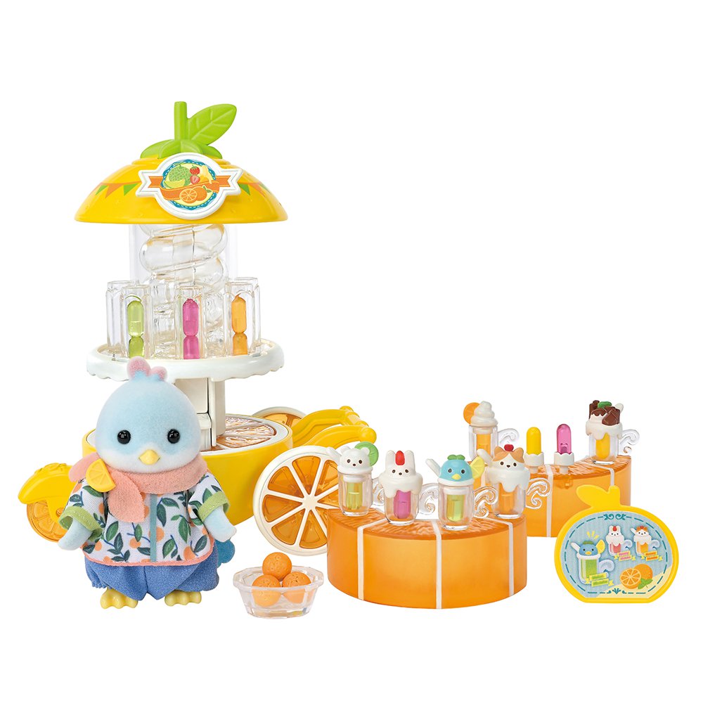 Set de Juego Sylvanian Families Puesto de Jugos Familia Aves Cítricas Sylvanian Families P…