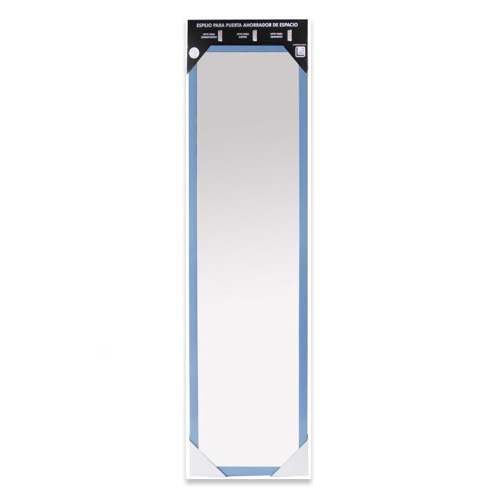 Espejo de Puerta 30 x 120 cm Rectangular Color Celeste Celeste