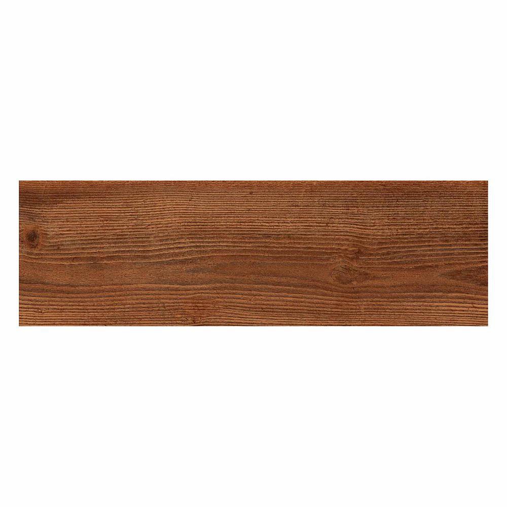 Piso Cerámico Nogales Color Caoba Brillante de 20 x 66 cm en Caja de 1.09 m²
