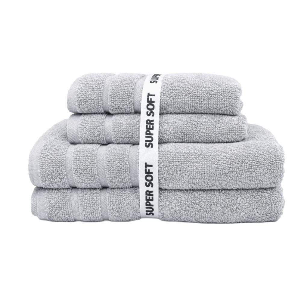 Set de 4 Toallas Qdry para Baño Color Gris