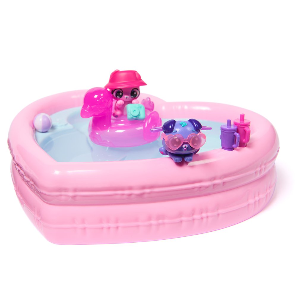Set de Juego Hatchimals Alive Neon Rainbow Bestie Pool Party de 14 Accesorios 3+ Años Hatc…
