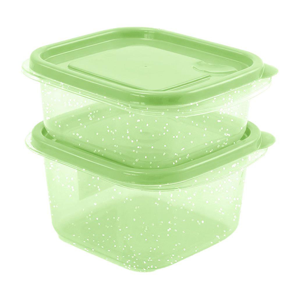 Set de Contenedores Sandwichito y Sandwich de 2 y 3 Tazas Color Verde Aloe