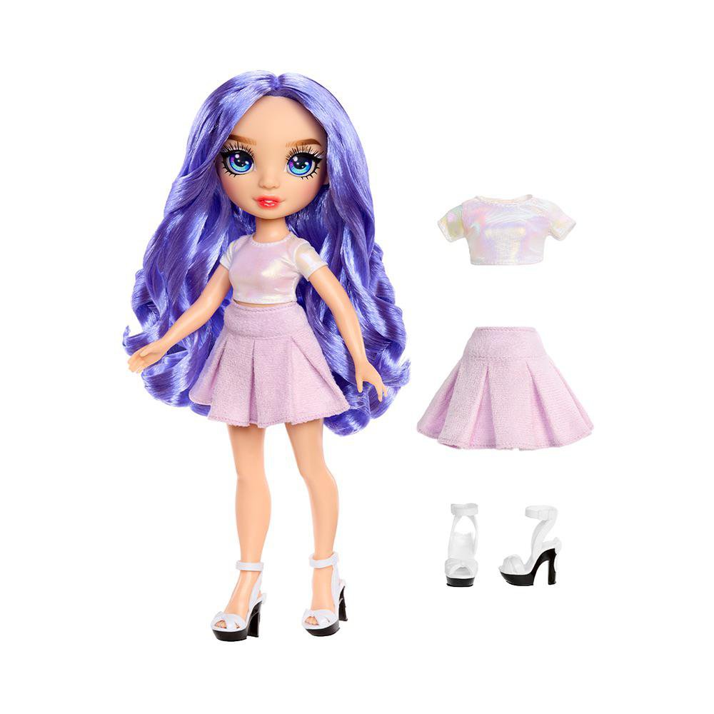 Muñeca Rainbow High Violet Willow con Cabello Morado y Accesorios