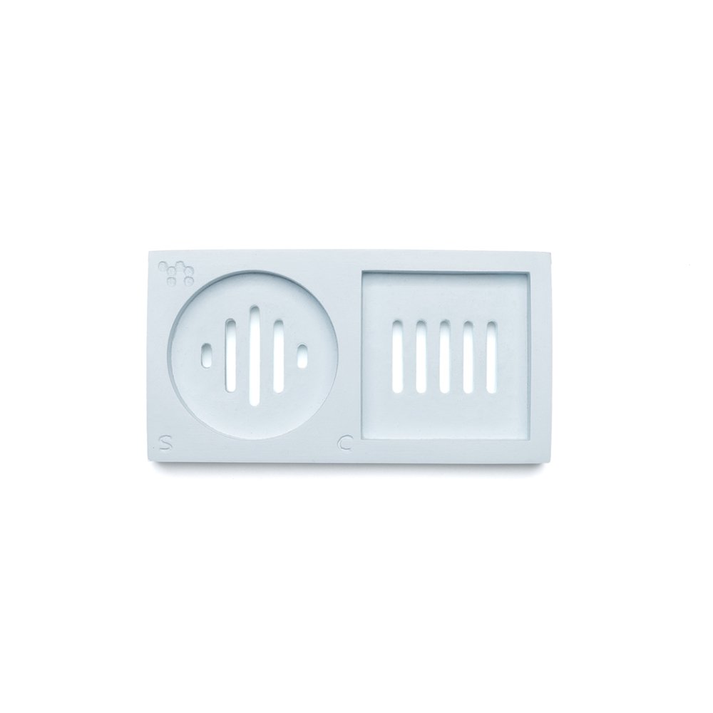 Base Drenante Nole Bar para Shampoo y Acondicionador Sólido Color Baby Blue