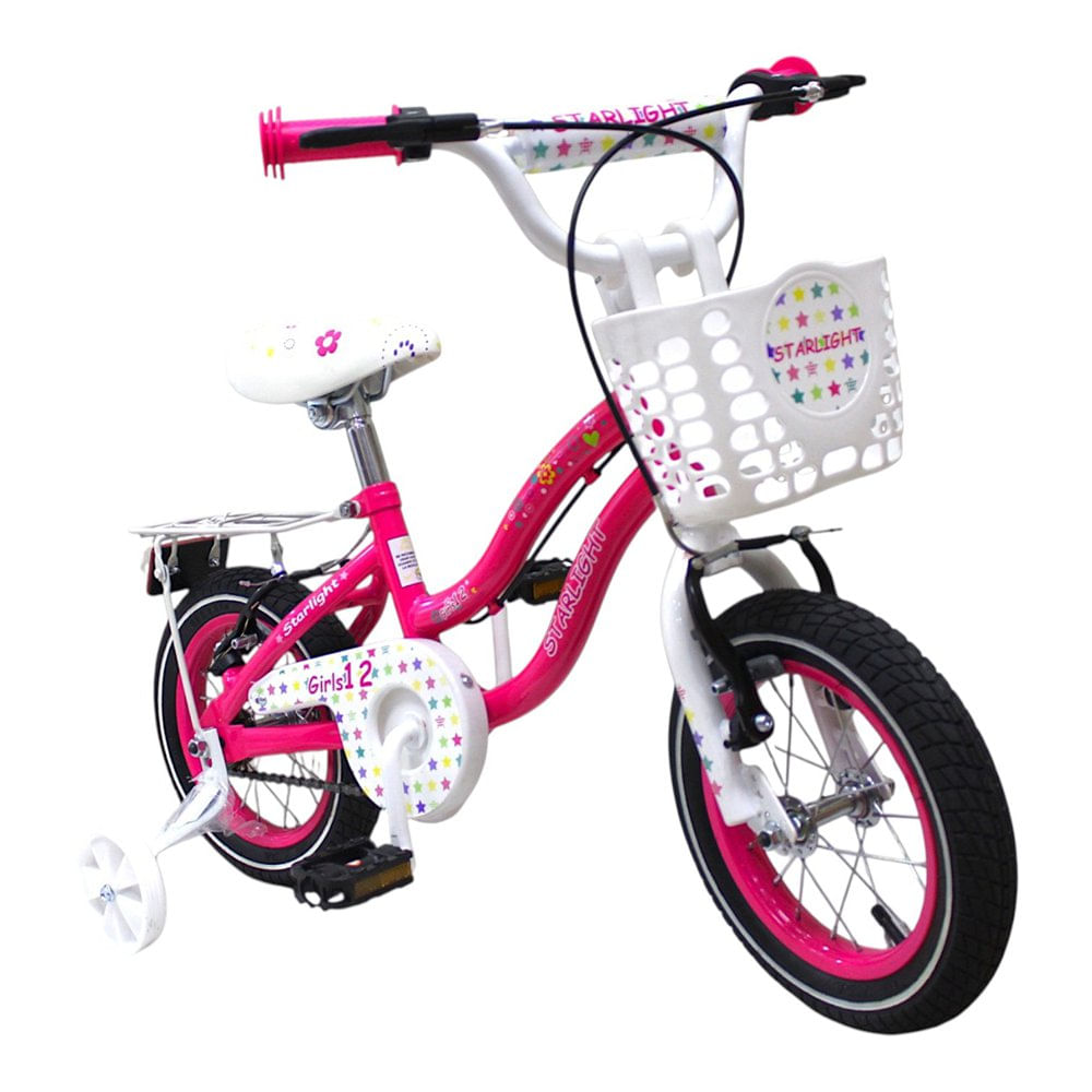 Bicicleta BMX Starlight Rin 12 con Parrilla y Canasta para Niña - Colores Surtidos Bicicle…