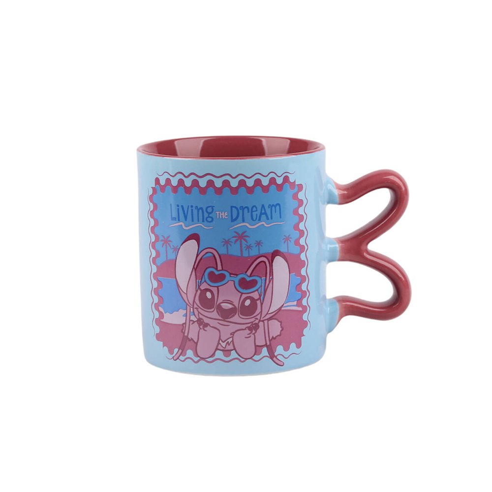 Pocillo Diseño de Stitch de 12.1 Oz Color Corinto