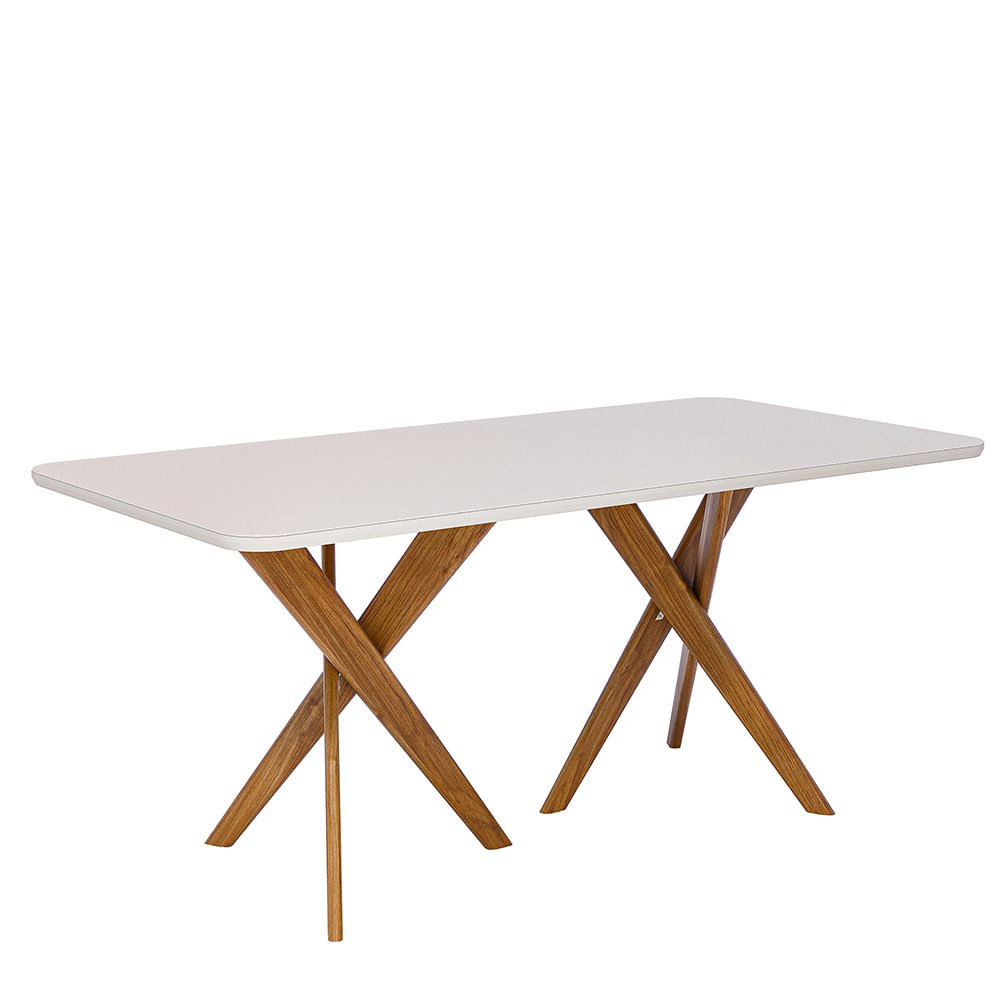 Mesa de Comedor 180 x 90 cm con Cubierta de Vidrio