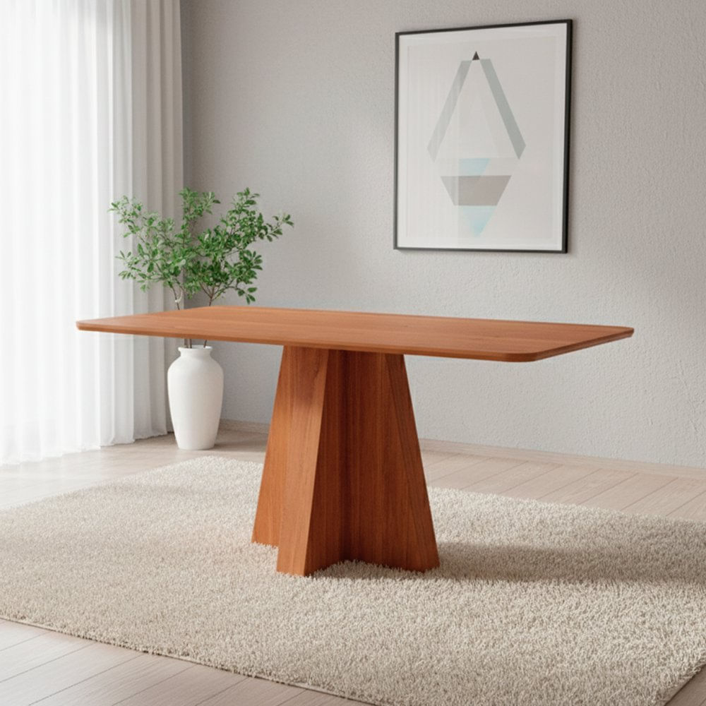 Mesa de Comedor Maite 160 x 80 cm Diseño Moderno Color Café