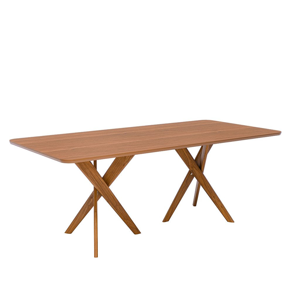 Mesa de Comedor Cacau 210 x 100 cm Acabado Madera Color Café