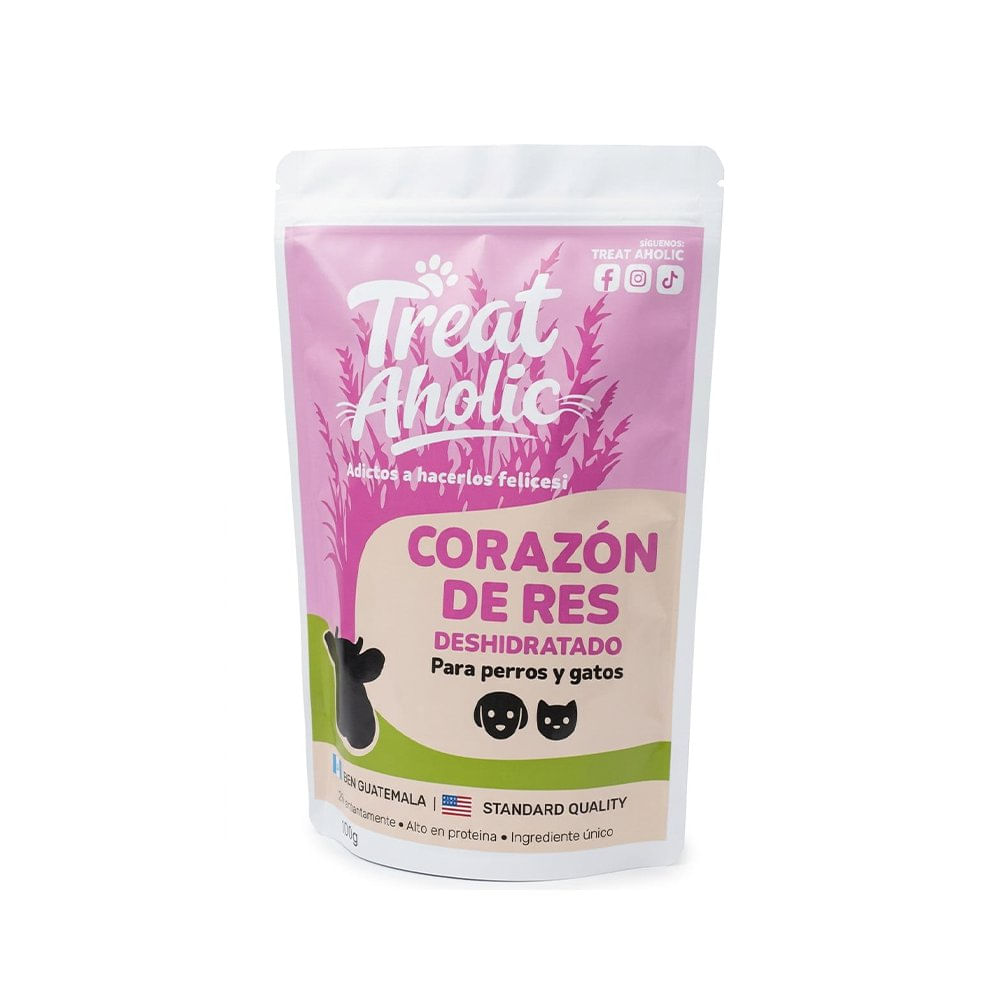 Snack Corazón de Res Deshidratado para Perros y Gatos