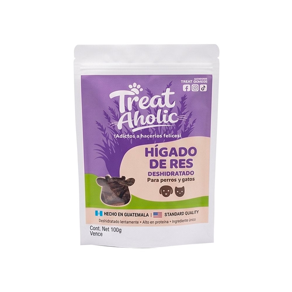 Snack de Hígado de Res Deshidratado para Perros y Gatos