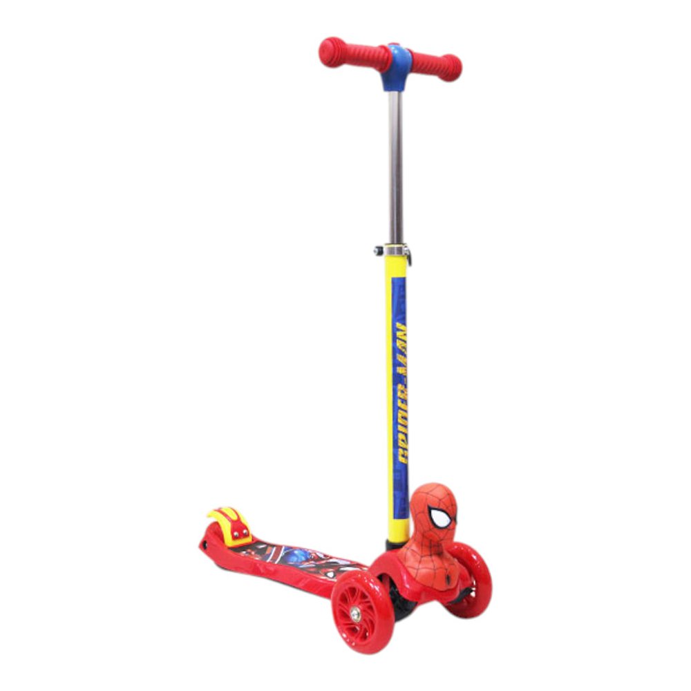 Monopatín de 3 Ruedas Diseño de Spider-Man en 3D para Niño Color Rojo y Azul Monopatín Inf…