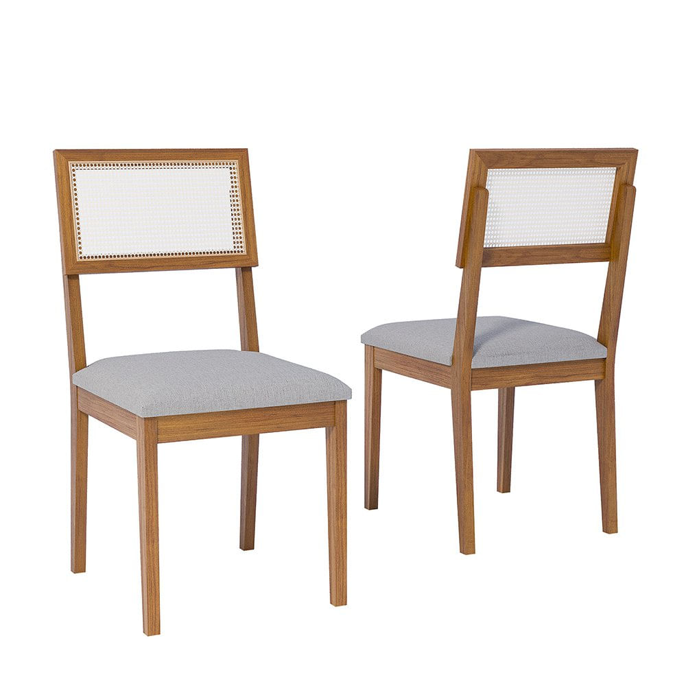 Set de 2 Sillas Palmas Color Gris