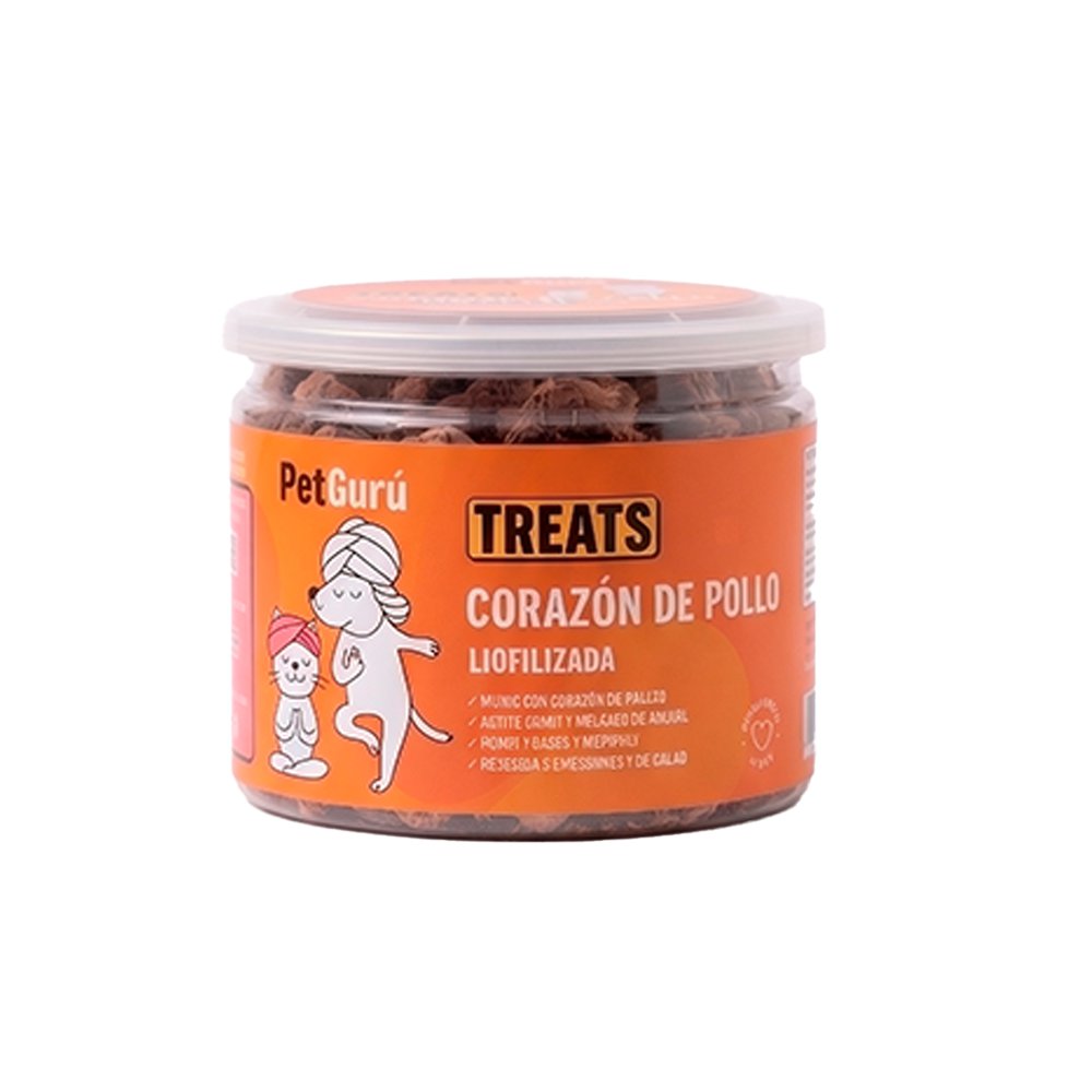 Snack Natural de Corazón de Pollo Liofilizado para Perros y Gatos