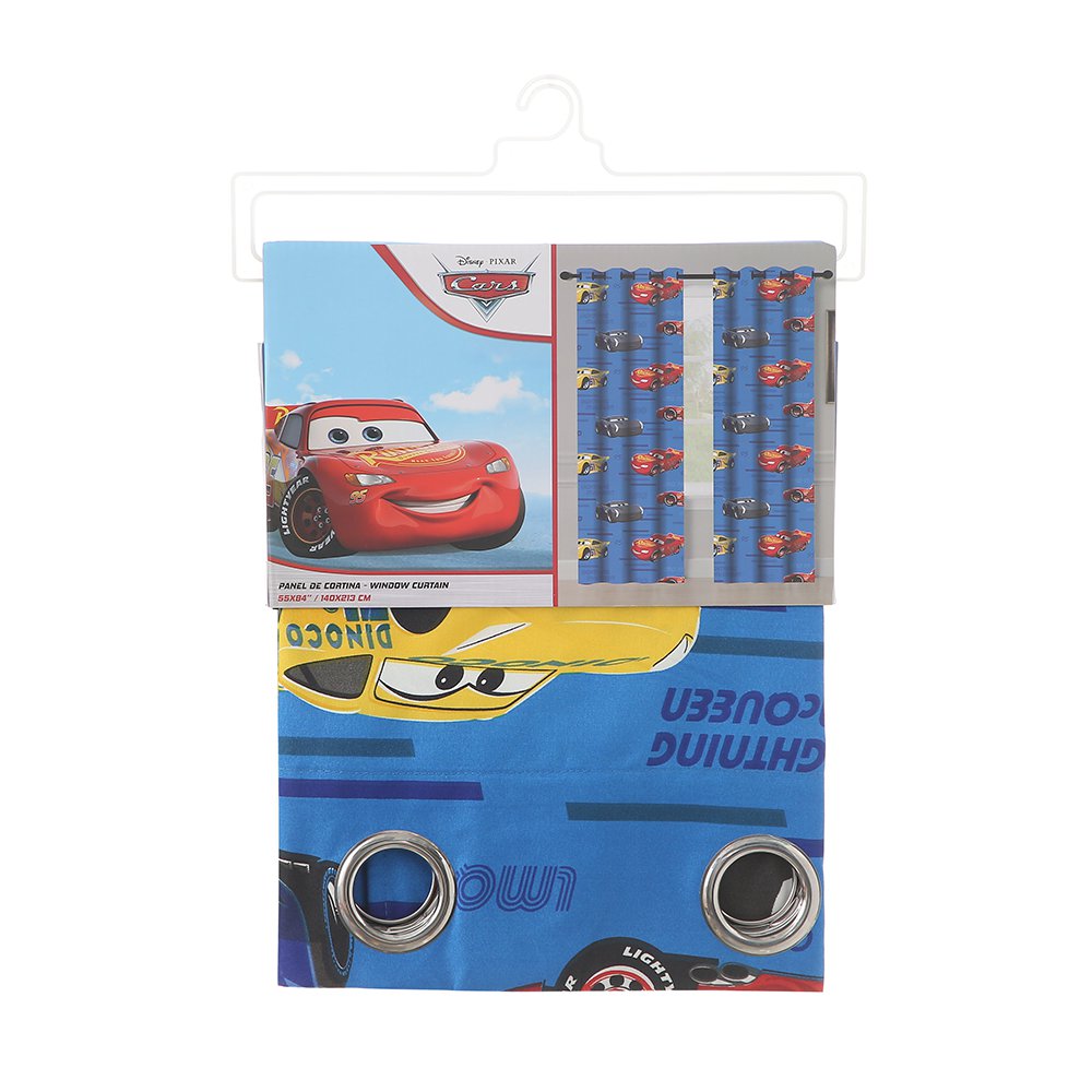 Cortina Disney Pixar Cars de Microfibra Azul 140 x 213 cm