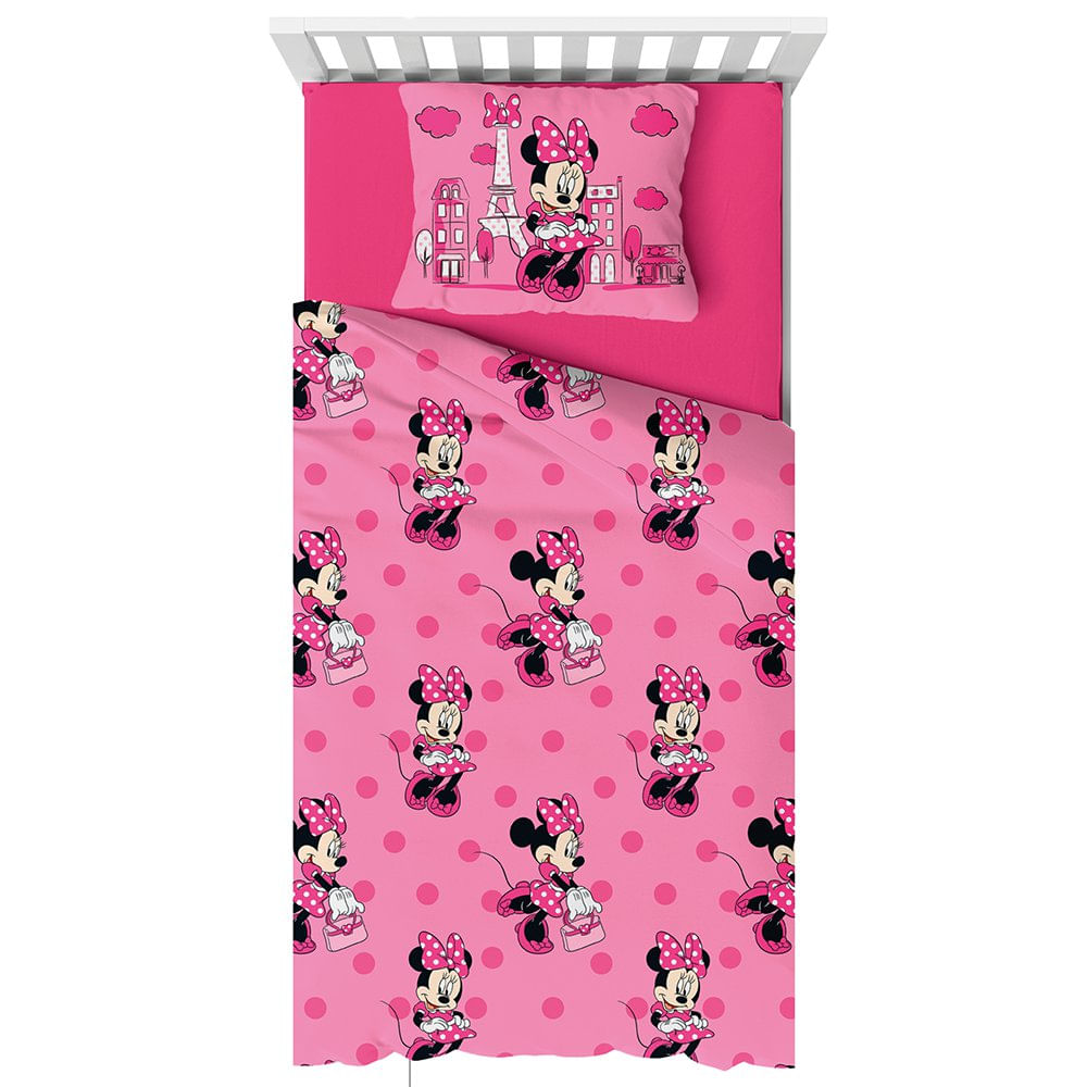 Set de Sábanas en Microfibra 80 GSM Disney Minnie Mouse Tamaño Full