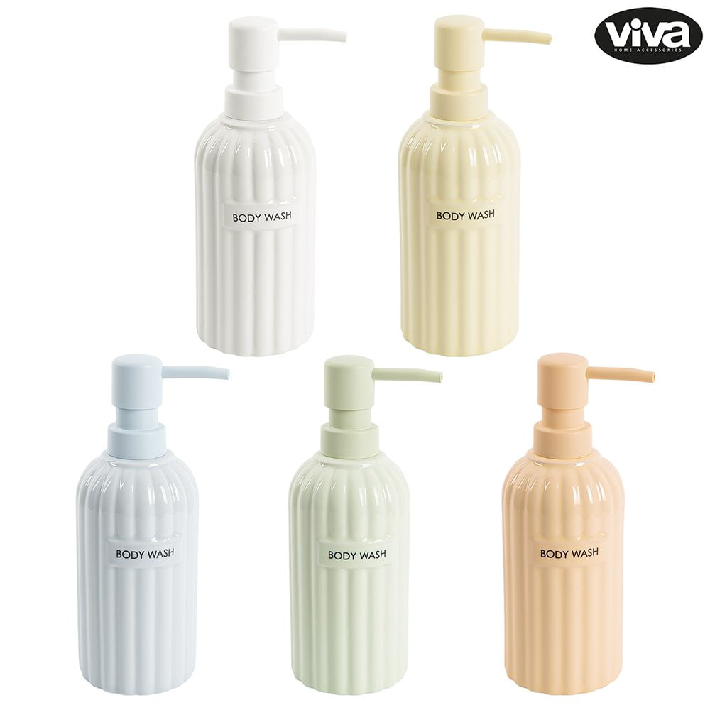 Dispensador de Jabón Líquido con Bomba Diseño Rayado Color Surtido