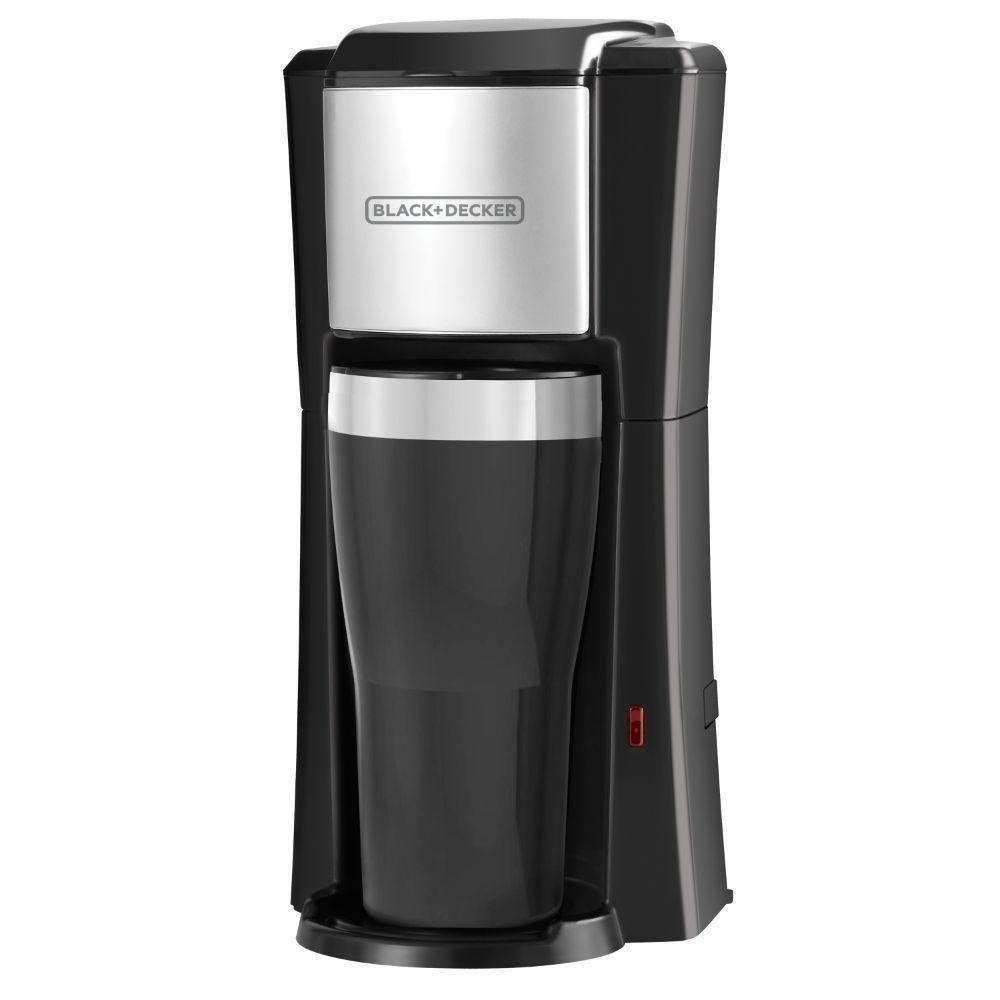 Cafetera Personal con Vaso para 2 Tazas Color Negro Cafetera Personal con Vaso en Color Negro de 2 Tazas