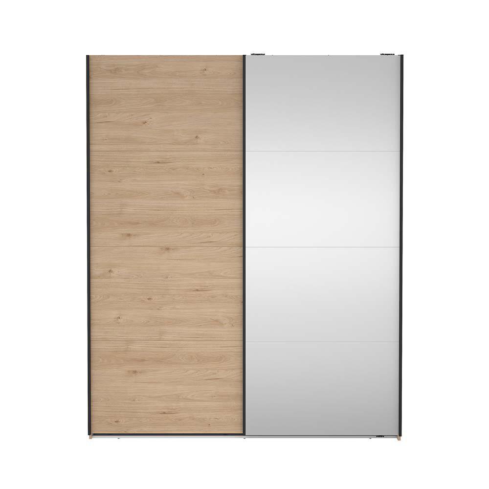 Armario Bergamo Café con 2 Puertas Corredizas y Espejo de 178.5 x 66.6 x 221 cm
